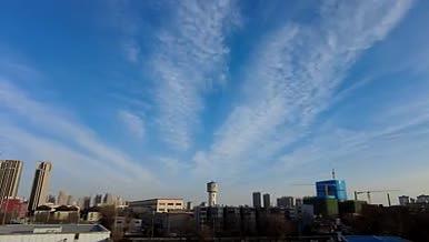 北京蓝天云彩延时视频视频的预览图